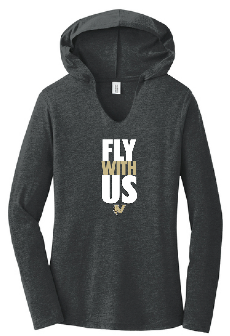 #4 District "Fly With Us" Women's Long Sleeve Hoodie