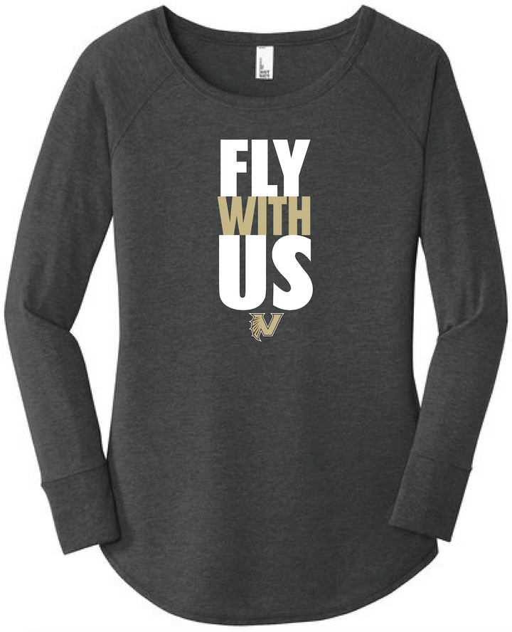 #1 District "Fly With Us" Women's Long Sleeve Tunic Tee