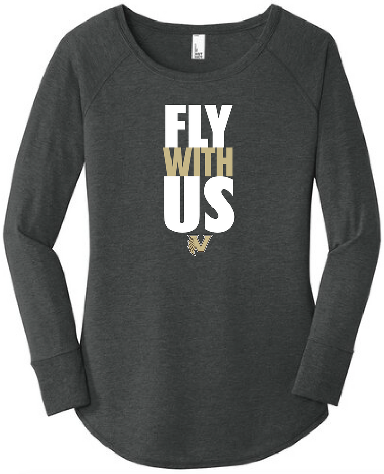 #1 District "Fly With Us" Women's Long Sleeve Tunic Tee