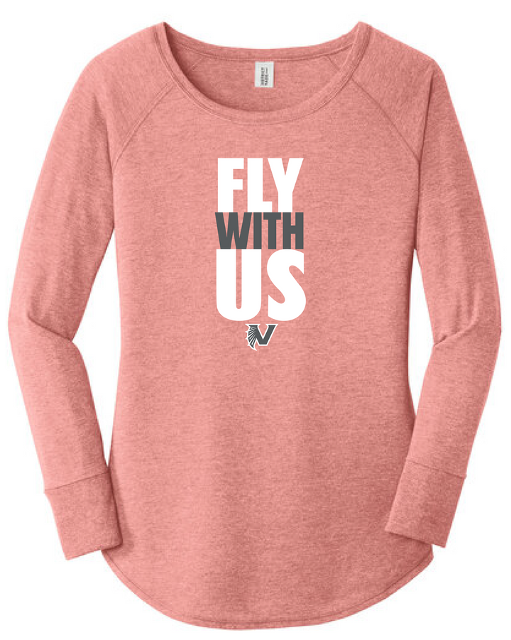 #1 District "Fly With Us" Women's Long Sleeve Tunic Tee